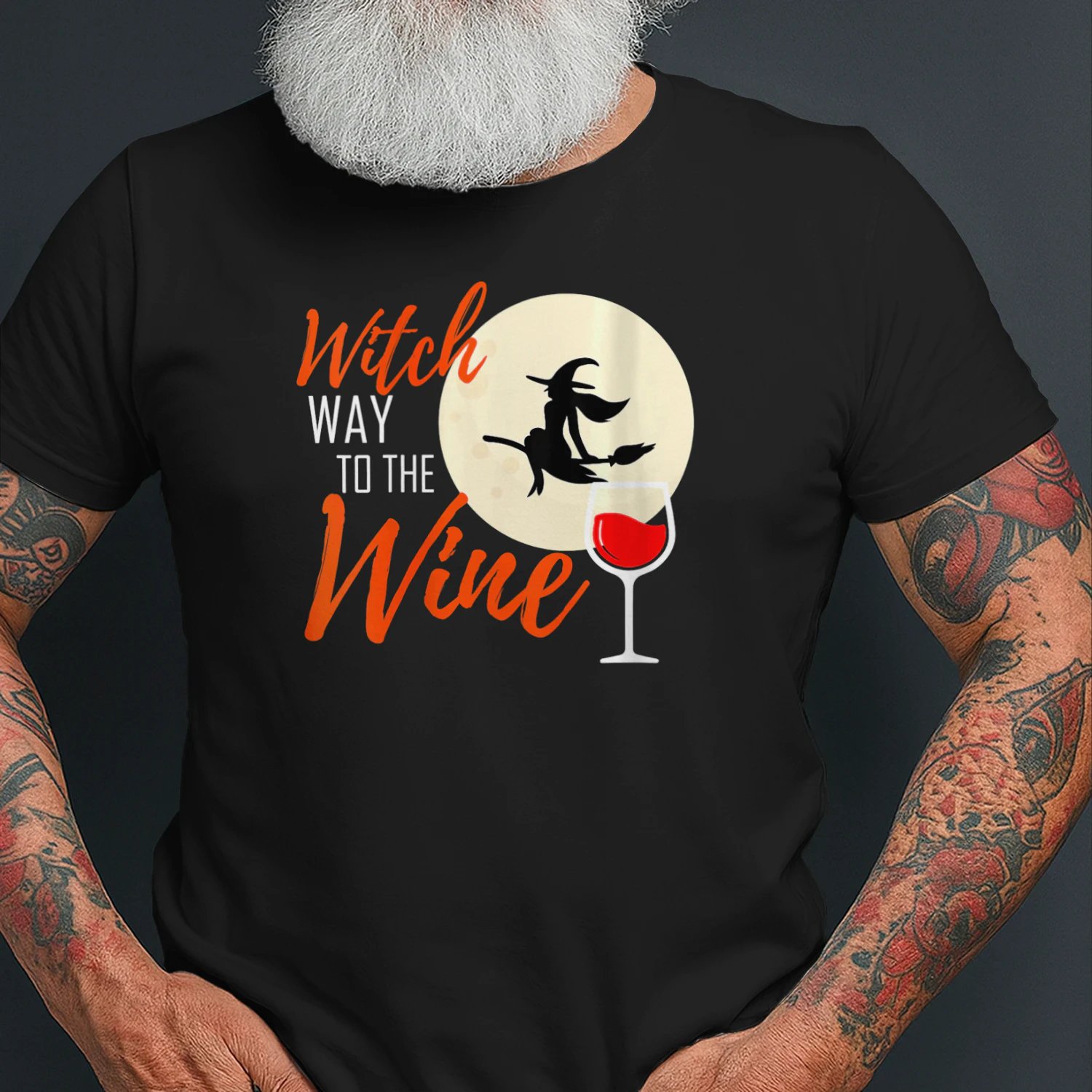 Womens Witch Way To Wine Halloween Witch Wine Witch T Shirt WIT0343