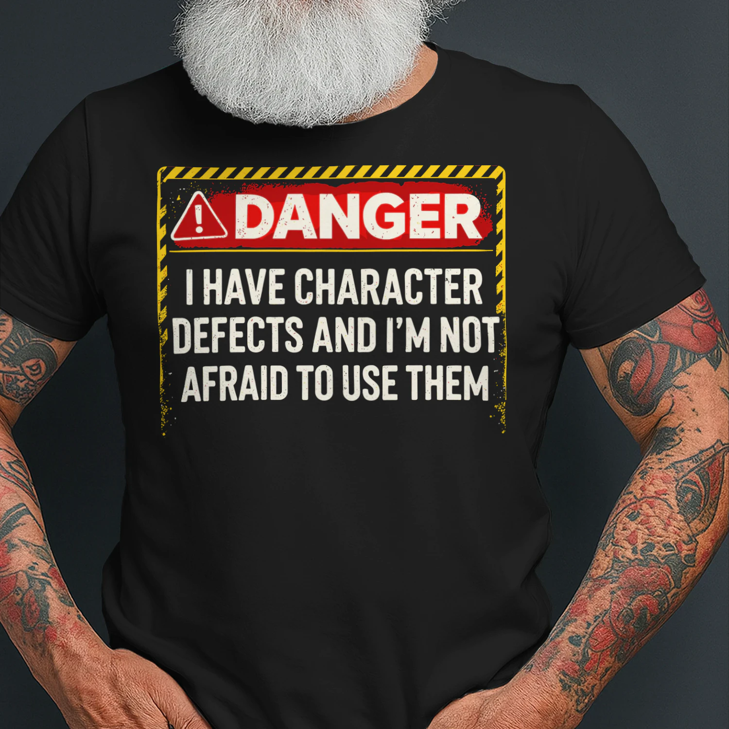 Danger Character Defects AA Recovery Sarcastic Humor Sobriety T Shirt SOB0053