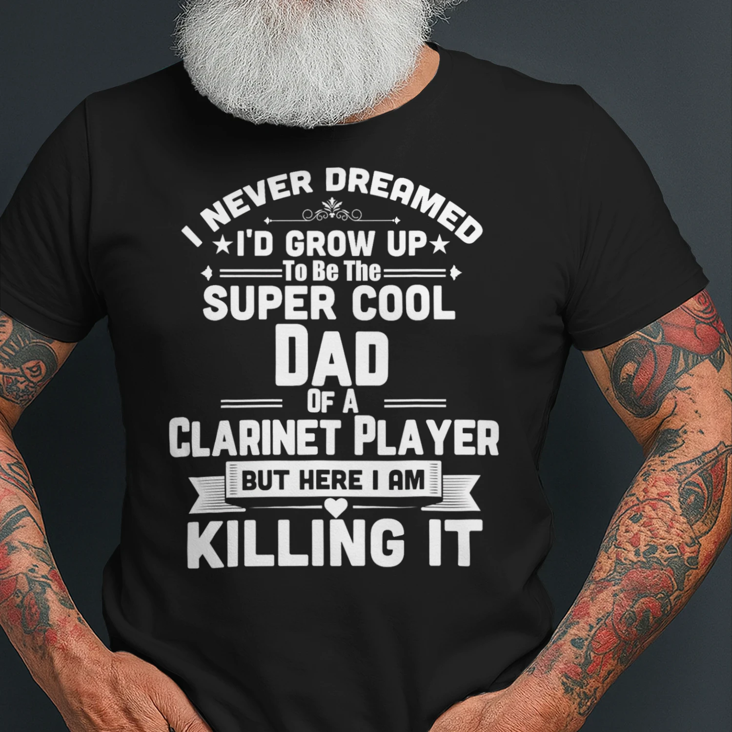Super Cool Dad Of A Clarinet Player Marching Band T Shirt MCB0303