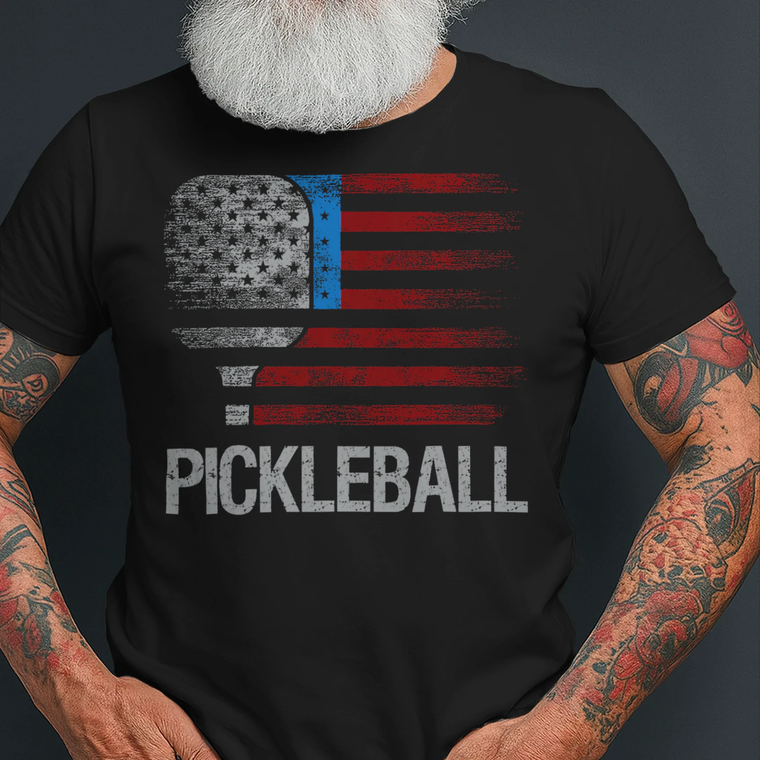 Us Flag Pickleball Player Paddleball Lover Pickleball T Shirt PIK0332