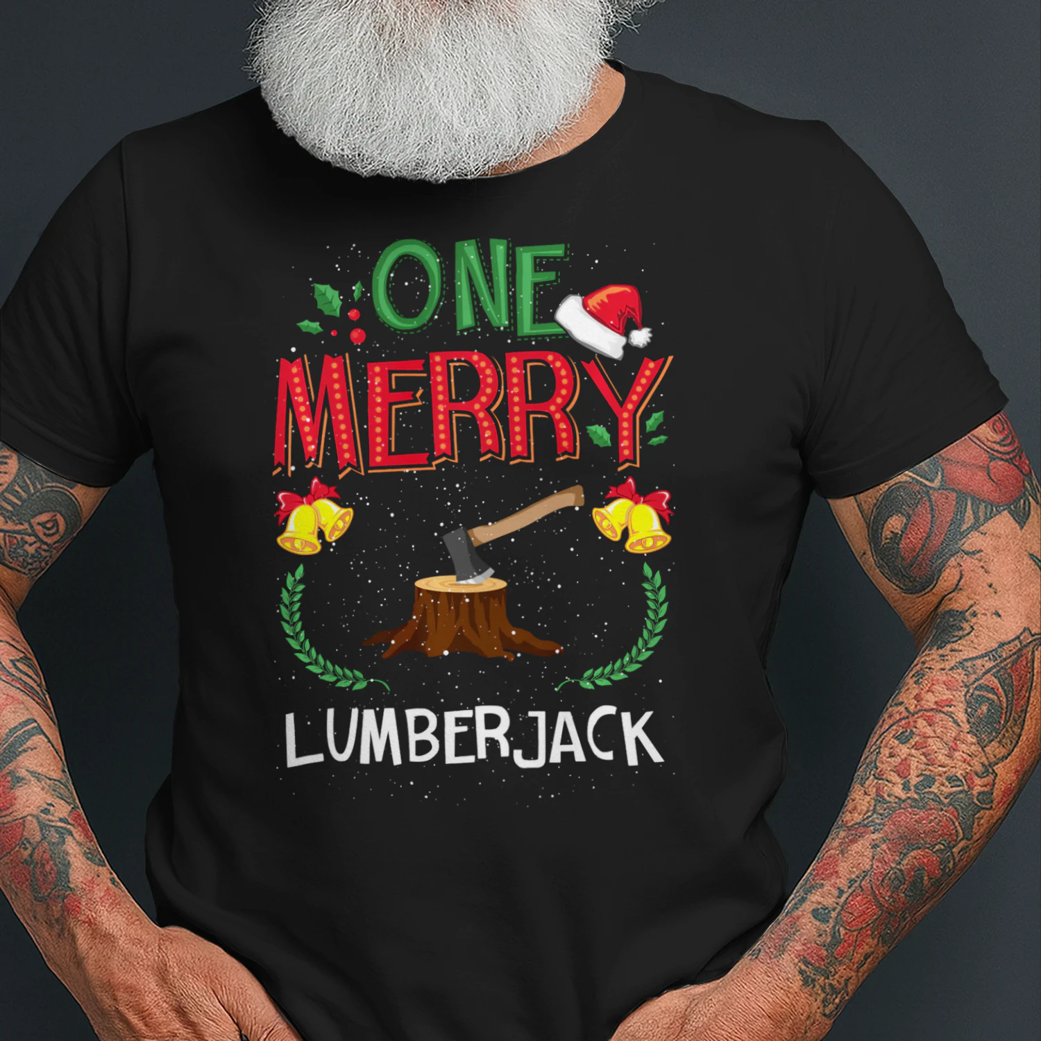One Merry Lumberjack Woodworker Ugly Christmas Sweater Sweatshirt LUB0287