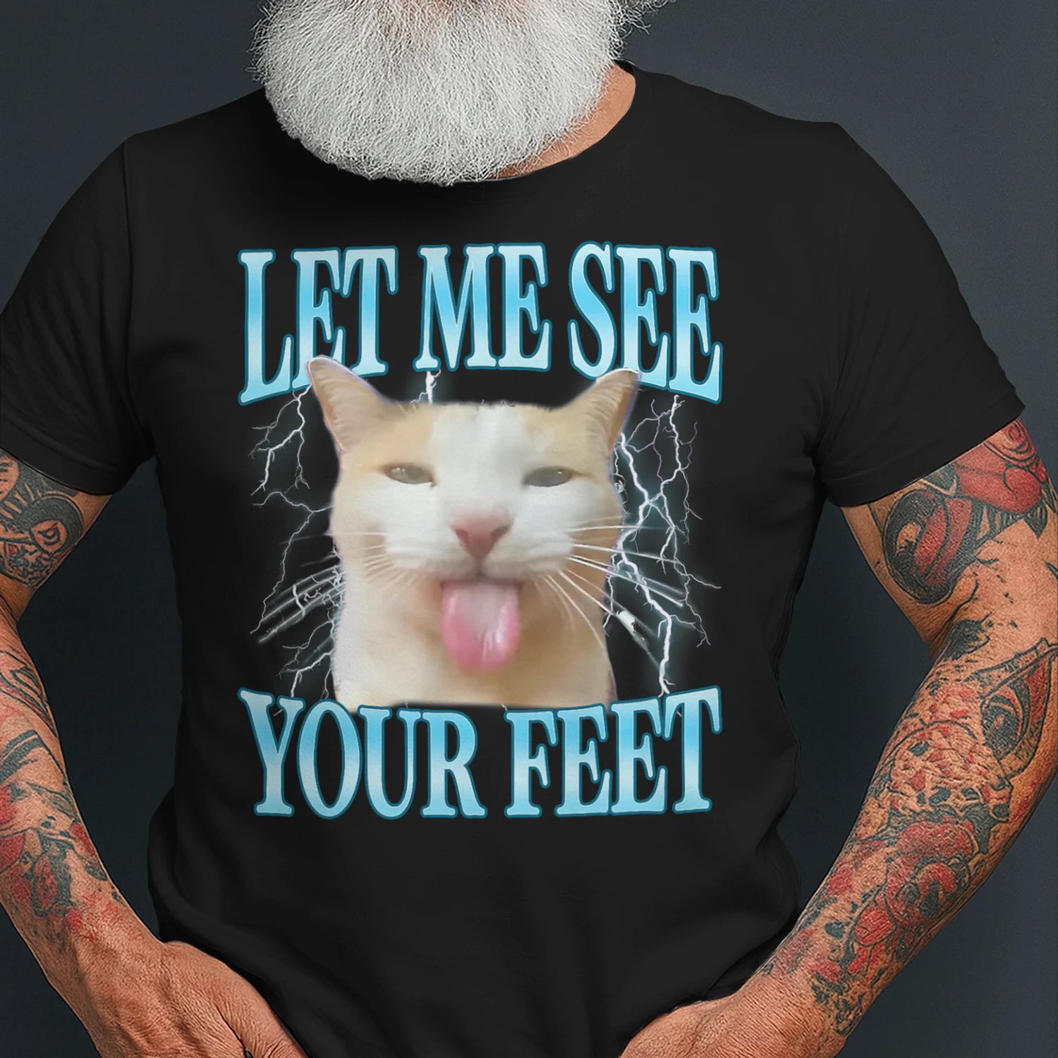 Your Feet Funny Offensive Silly Cat Meme Men Women Vintage T Shirt CAT1698