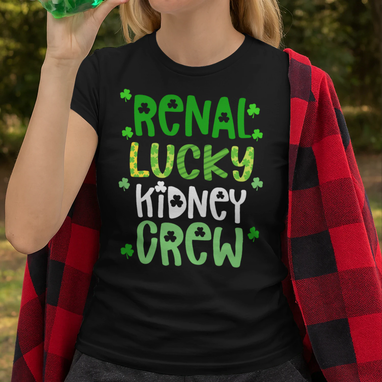 Dialysis Tech St Patricks Day Shirt Renal Lucky Kidney Crew T Shirt KIW0025