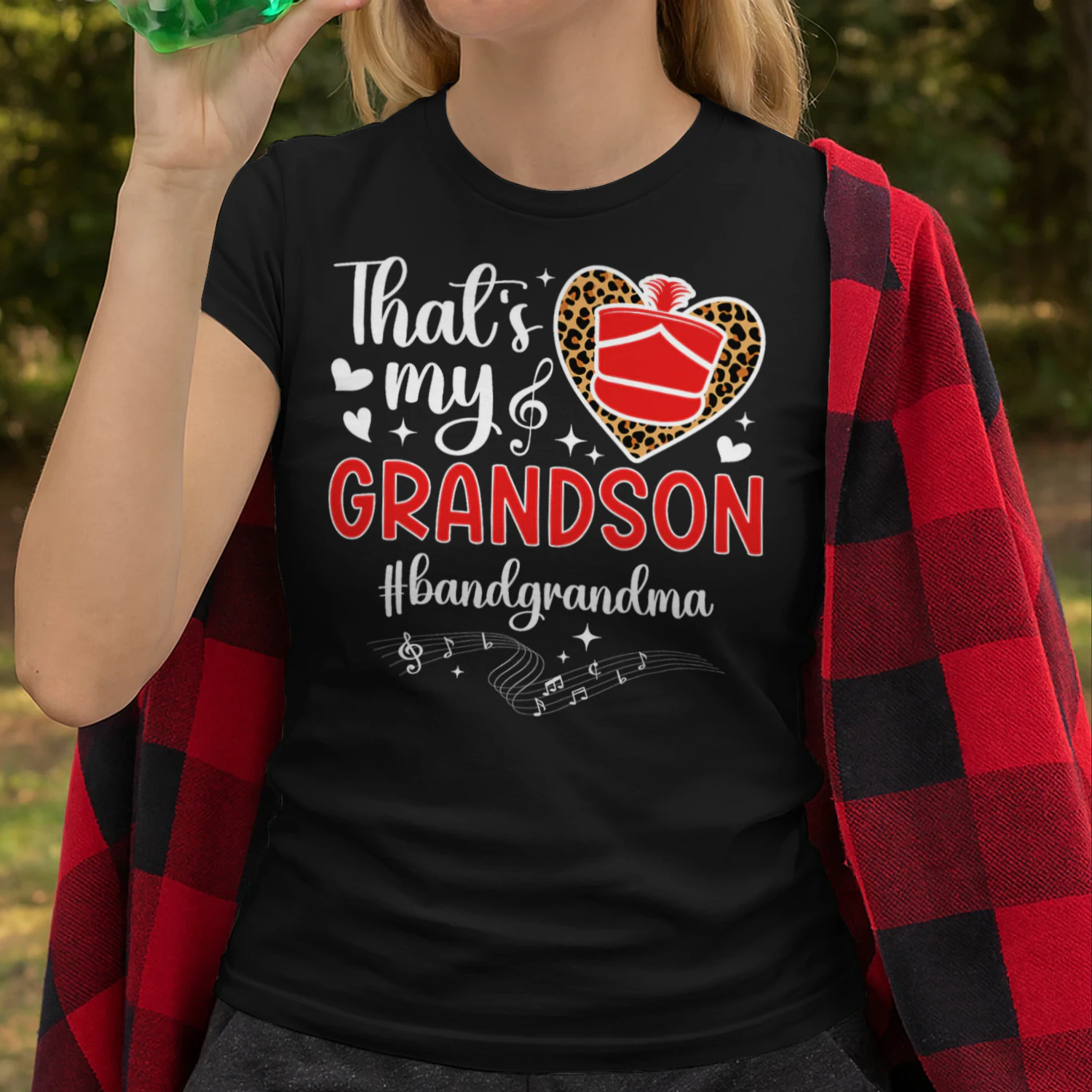 That's My Grandson Band Grandma Marching Band Grandmother T Shirt MCB0309