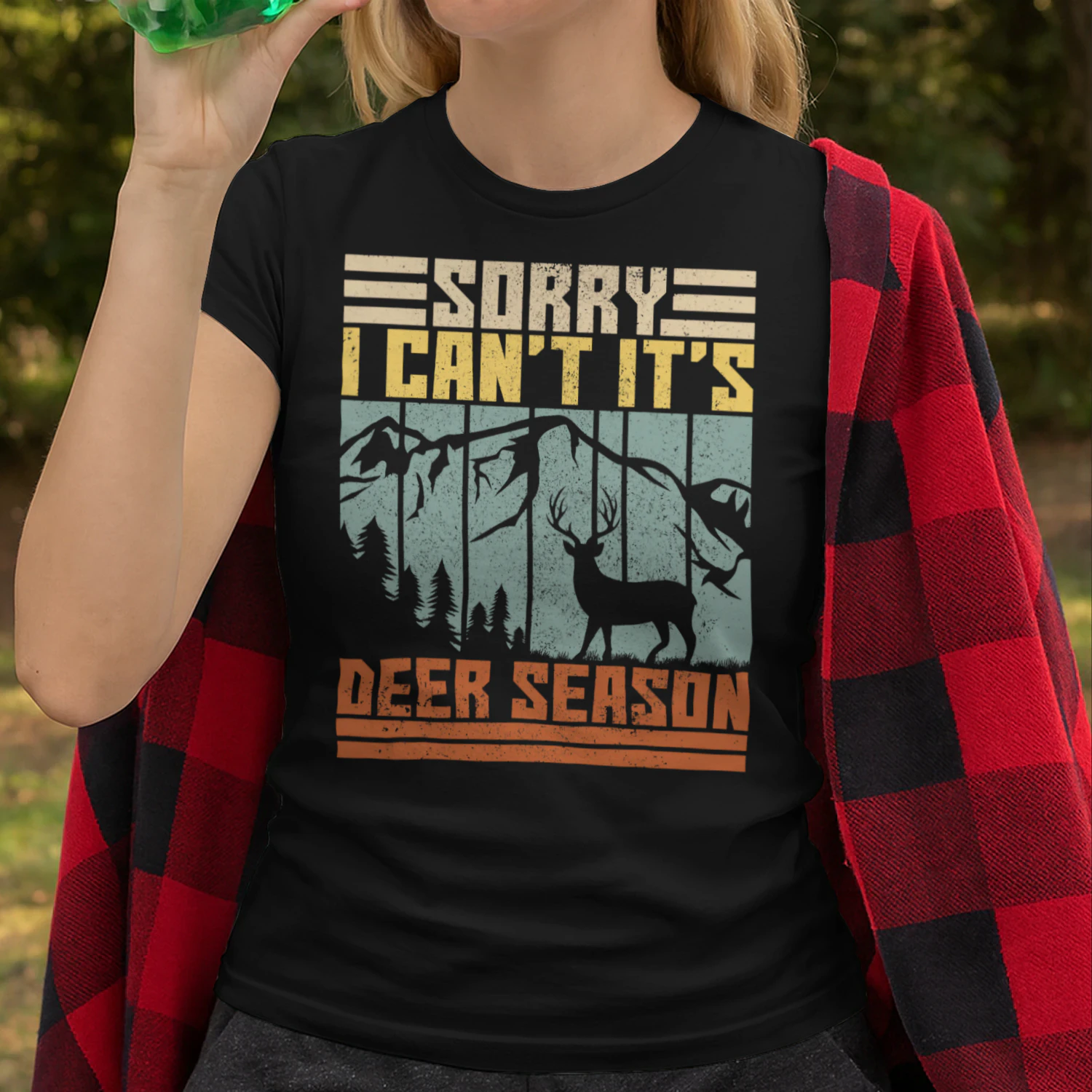 Sorry I Cant Its Deer Season Men Funny Hunter Deer Hunting Hunting T Shirt HUT0199