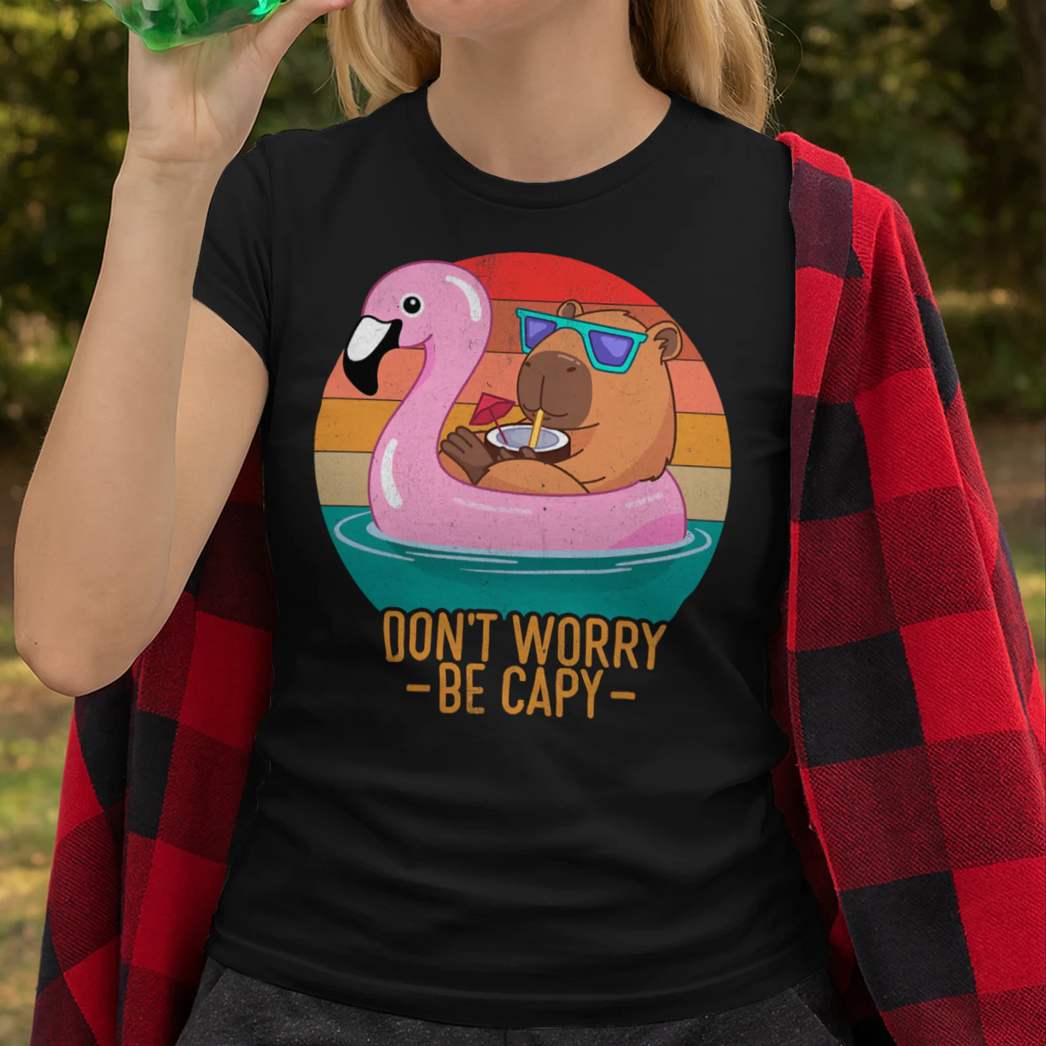 Retro Dont Worry Be Capy Kids Youth Women Men Boys Capybara T Shirt CAB0717