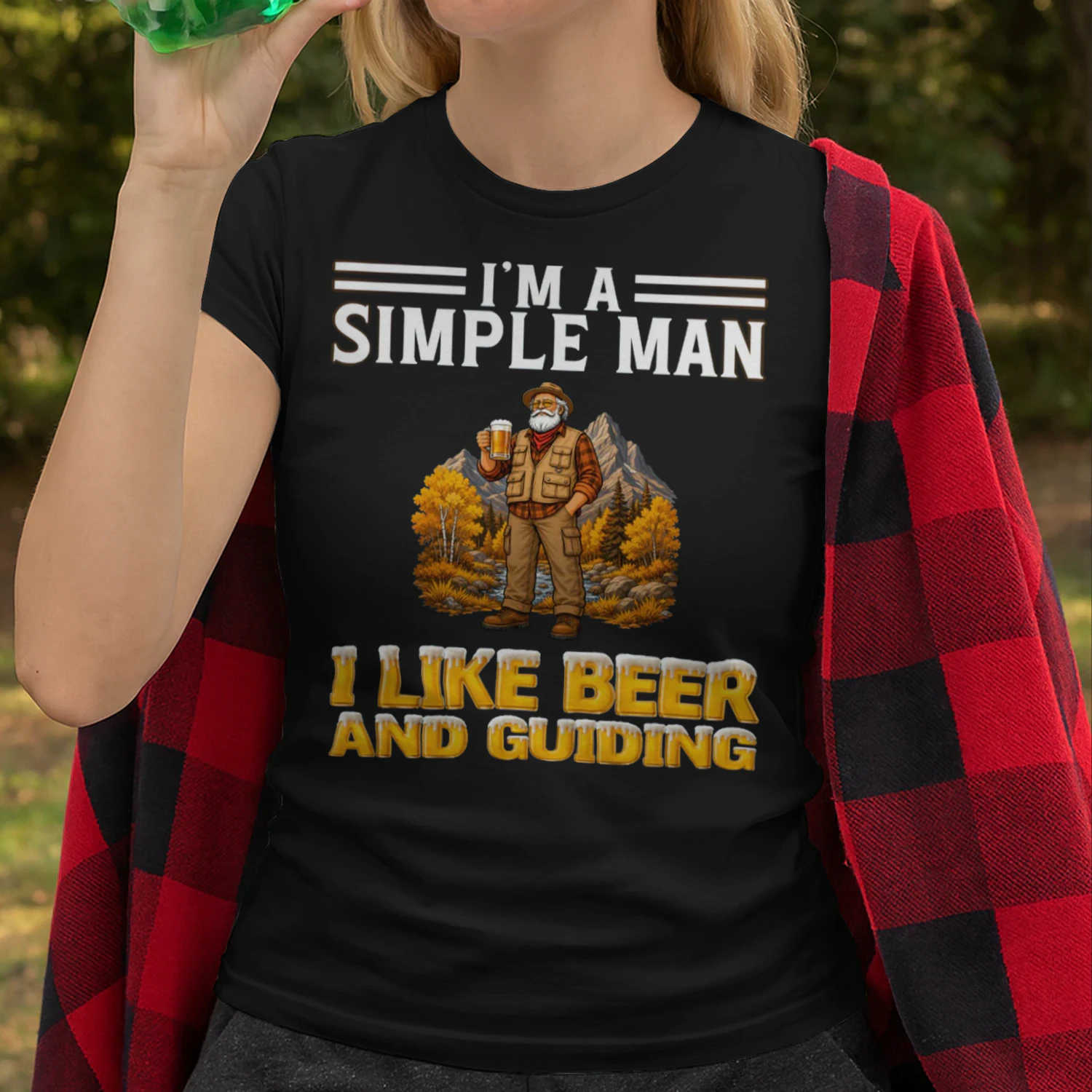 Simple Man I Like Beer And Guiding Black GUI0007