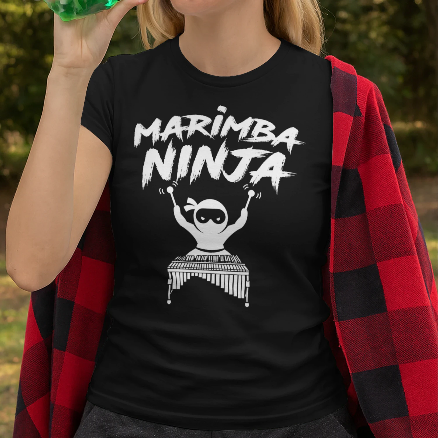 Marimba Ninja Funny Marching Band Percussion Gift Men Boys T Shirt MCB0246