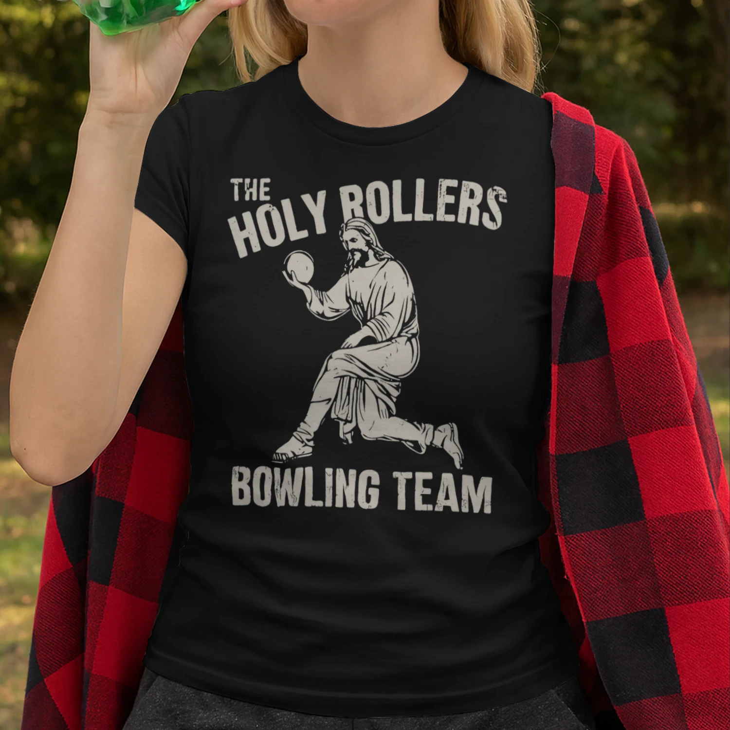 The Holy Rollers Bowling Team Jesus Bowler Christian Bowling T Shirt BOL1467