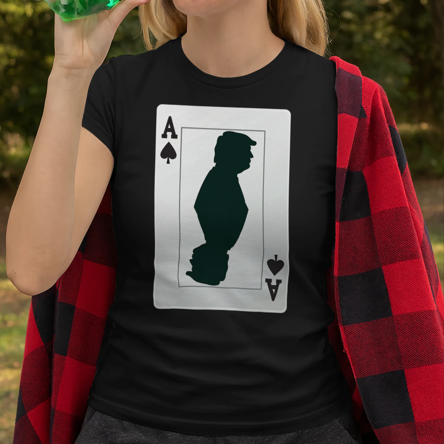 Black Ace Heart Poker Trump Card Donald Trump Poker T Shirt POK0326