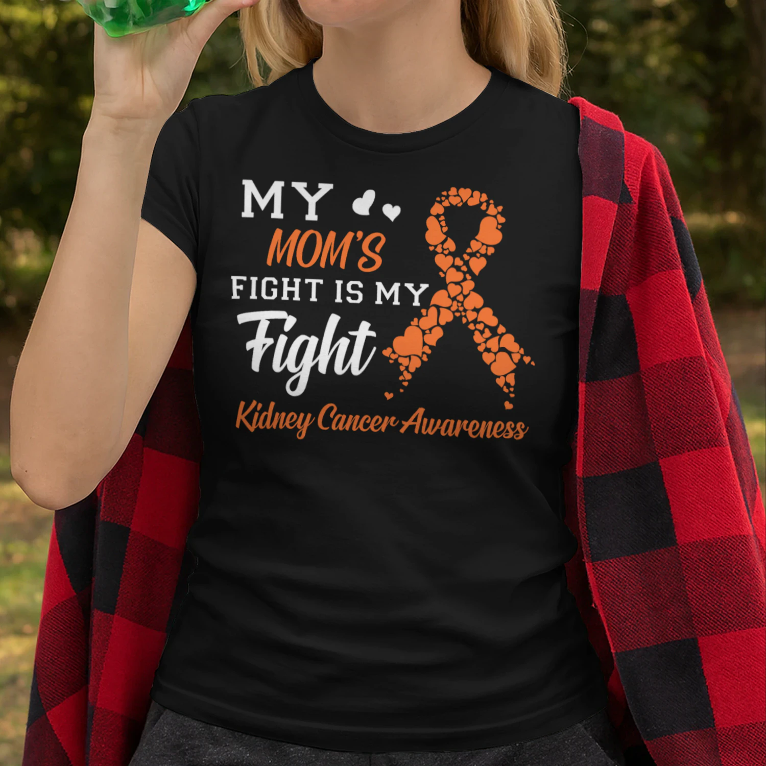 My Mom's Fight Is My Fight Kidney Cancer Awareness T Shirt KIW0299