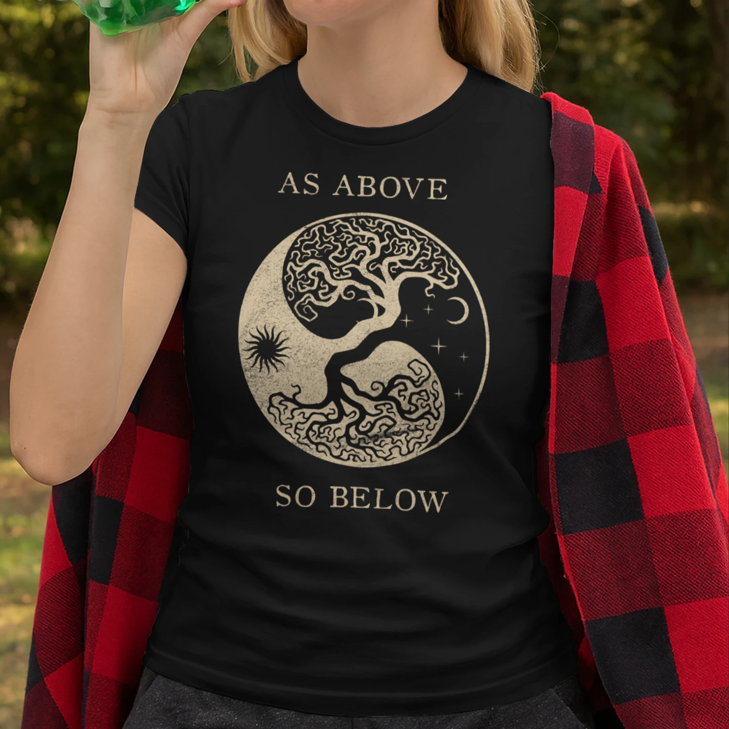 Yggdrasil Vintage Viking Moon Sun Mythical Tree Norse Odin Pullover Hoodie Viking T Shirt VIK0518
