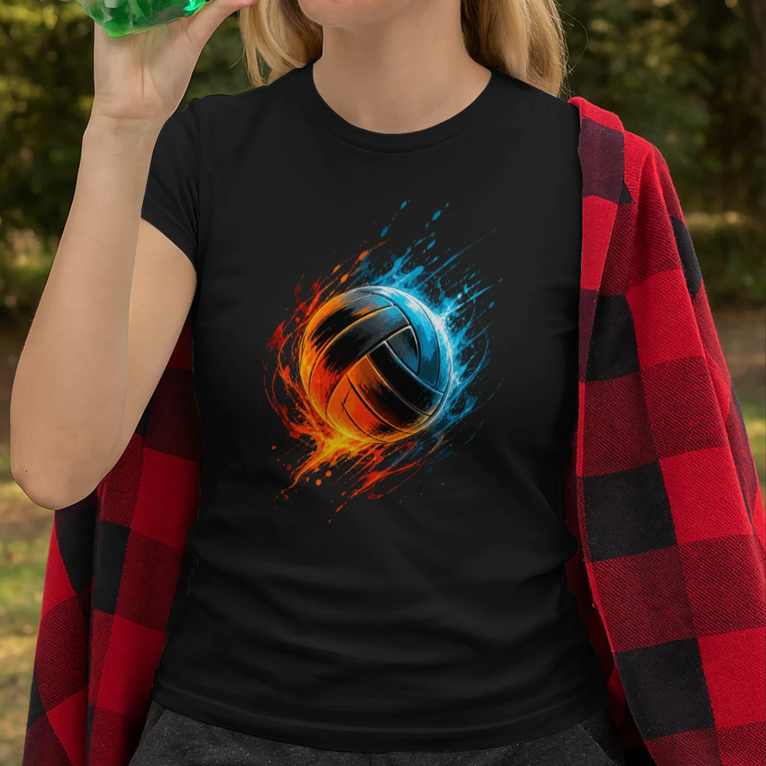 Fire Volleyball Player Volleyball T Shirt VOL0003