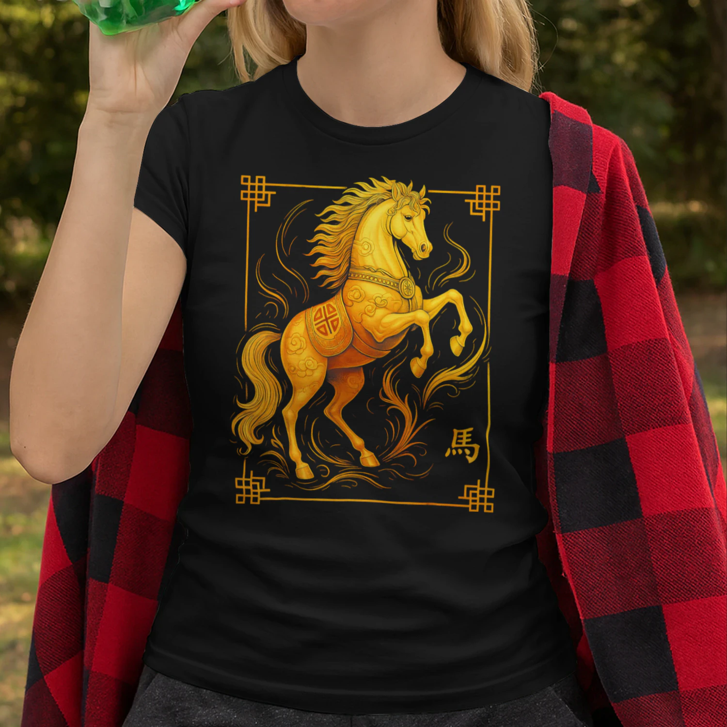 Year Of The Horse Lunar New Year Chinese New Year 2026 Gold Horse T Shirt HOR0157