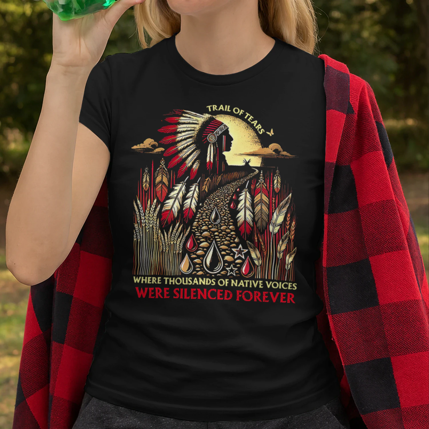 Trail Of Tears Where Thousands Of Native Voices Were NA T Shirt NTA0168