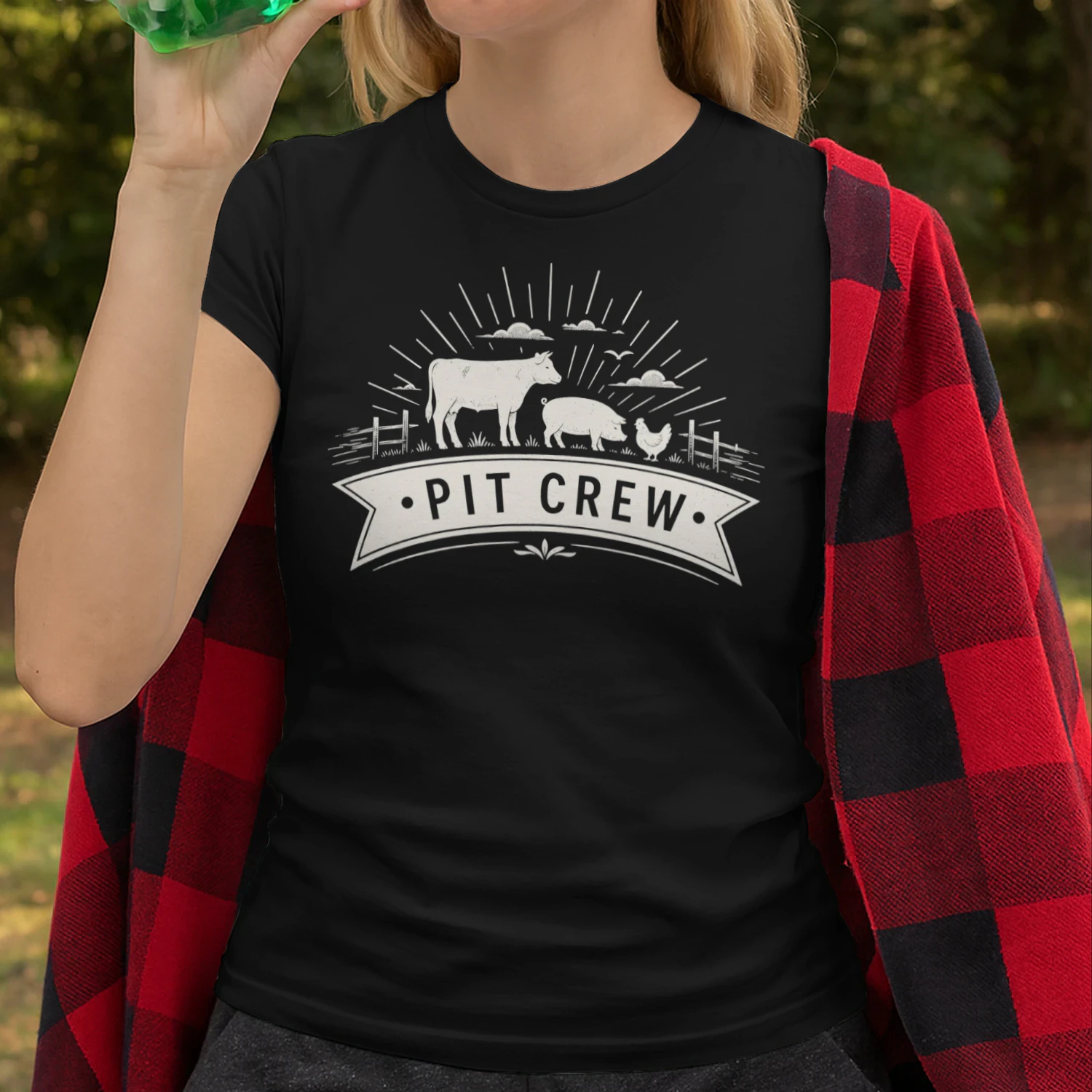 Vintage Pit Crew Cow Pig Chicken Meat Smoking Grill Master BBQ T Shirt BBQ0030