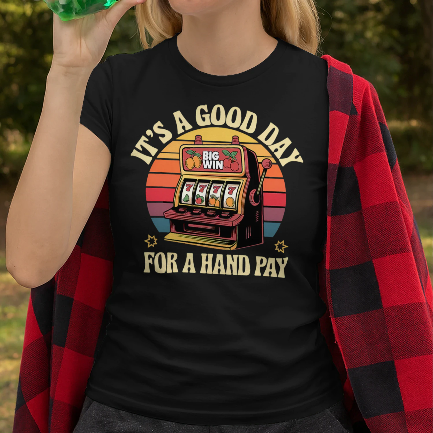 Slot Machine Slots Day Handpay Hand Pay Men Women Poker T Shirt POK0099