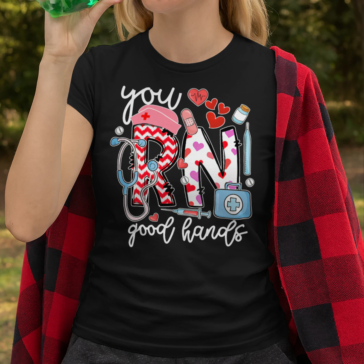 You Rn Good Hands Cute Nurse Nursing Student Graduation Nursing T Shirt NUR0311