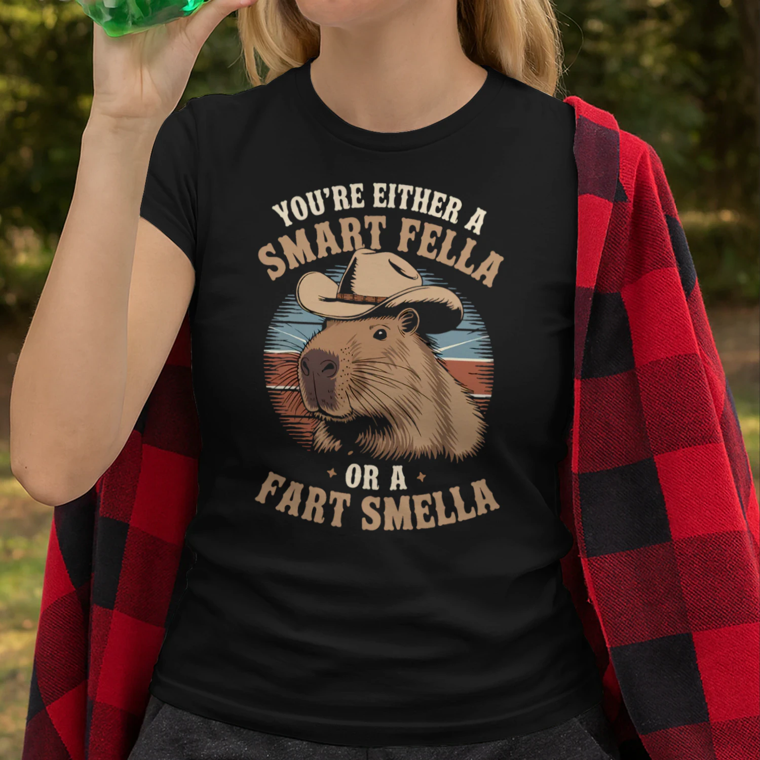 Smart Fella Or Fart Smella Rodent Animals Kawaii Capybara T Shirt CAB0744