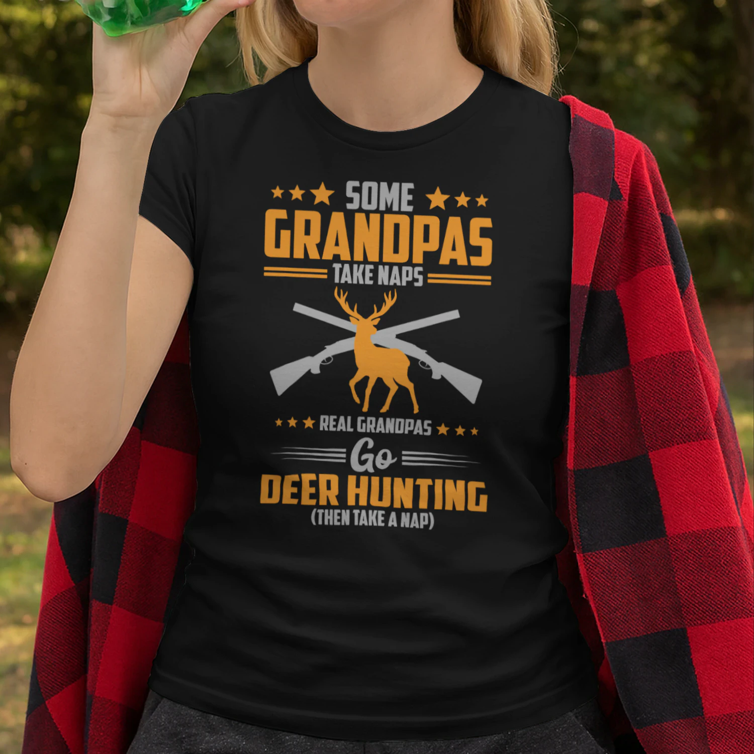 Some Grandpas Take Naps Real Grandpas Go Deer Hunting Hunting T Shirt HUT0198