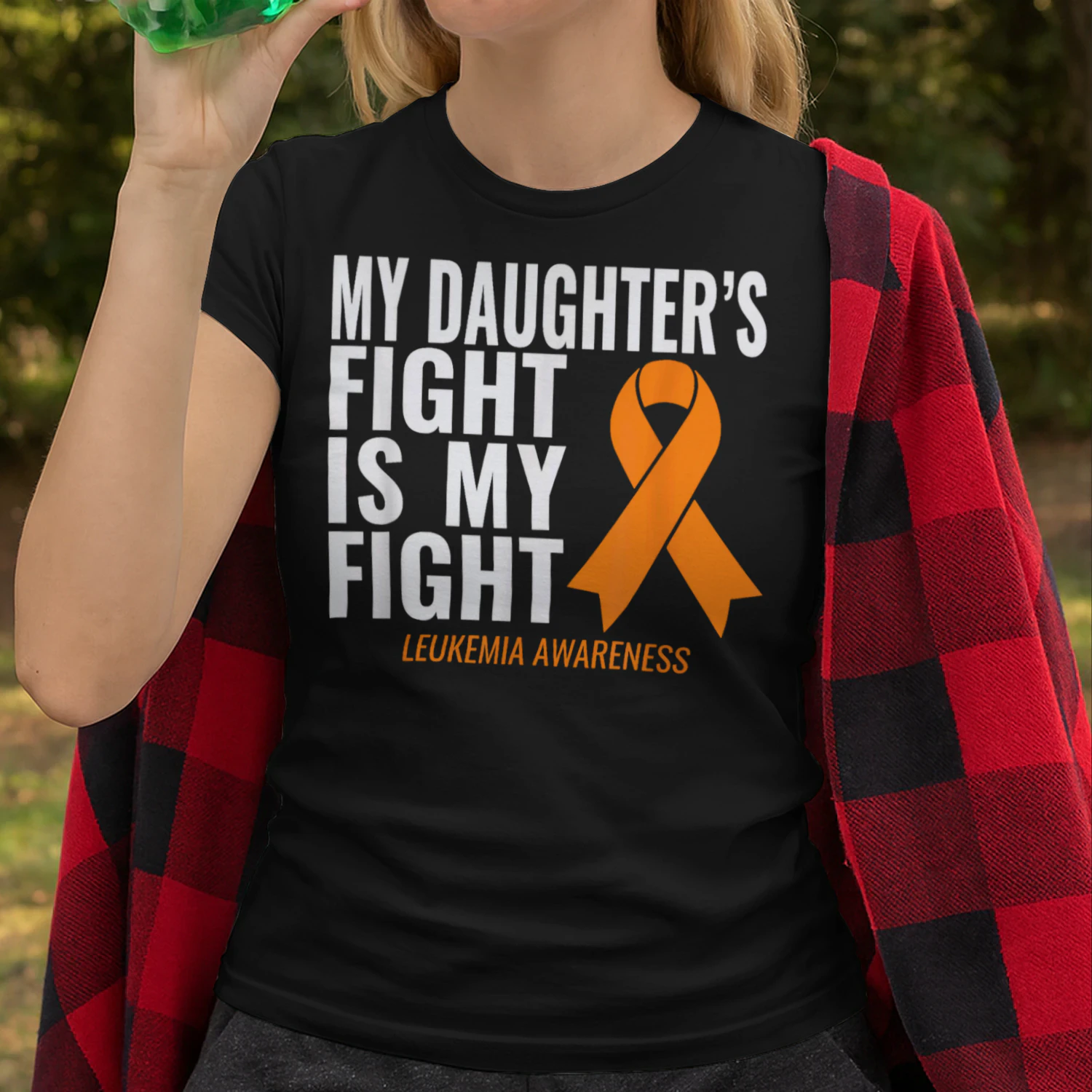 My Daughter's Fight is My Fight Leukemia Awareness T Shirt LEW0255