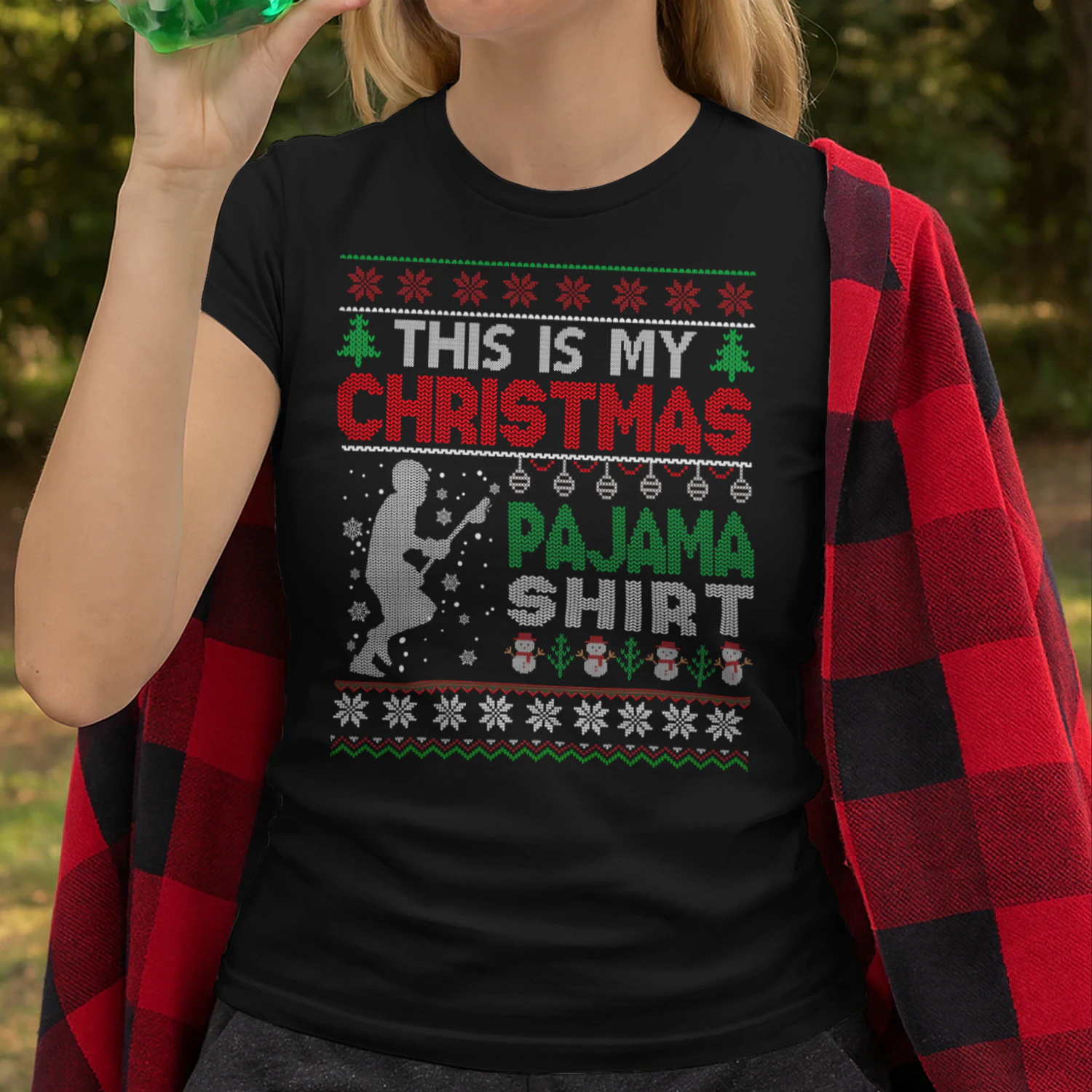 This Is My Christmas Pajama Ugly Sweater Lacrosse Xmas Lacrosse T Shirt LAR0469