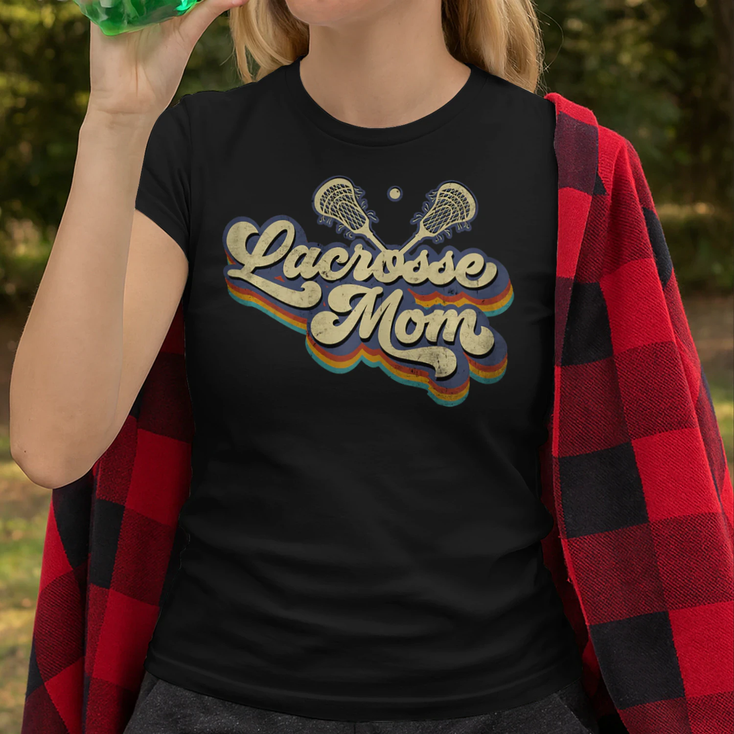 Womens Lacrosse Mom Lacrosse Stick Sun Lacrosse T Shirt LAR0493