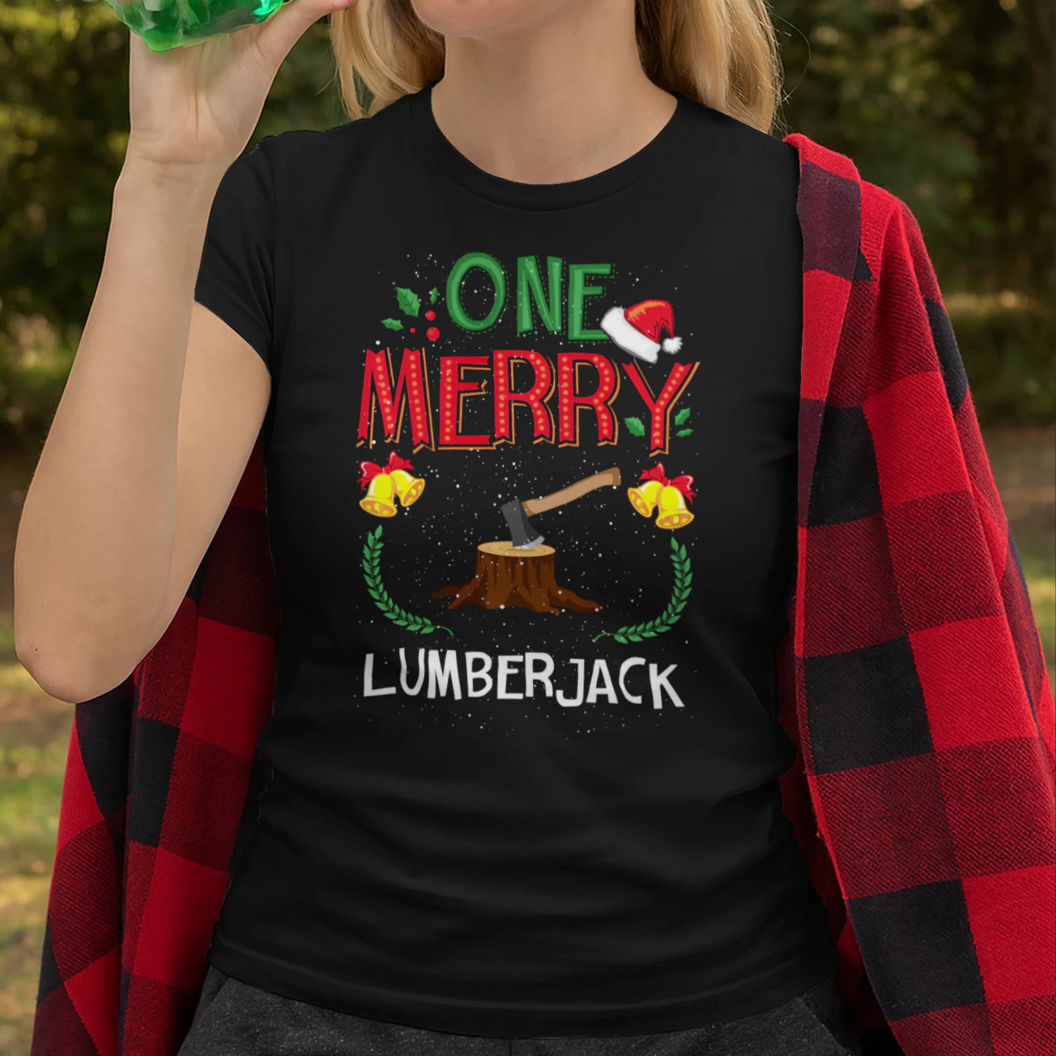One Merry Lumberjack Woodworker Ugly Christmas Sweater Sweatshirt LUB0287