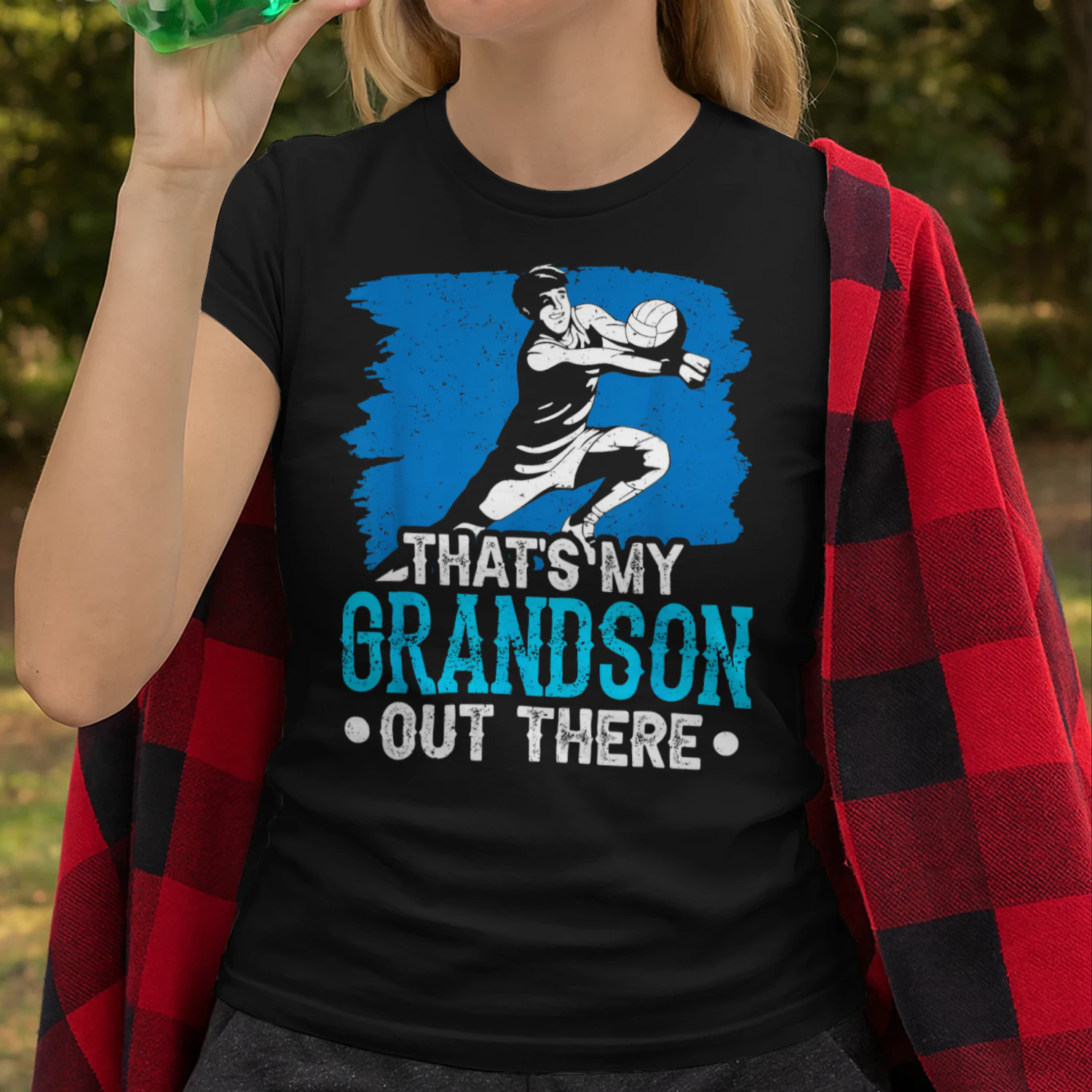 That's My Grandson Out There Volleyball Field Sports Athlete T-Shirt VOL0054