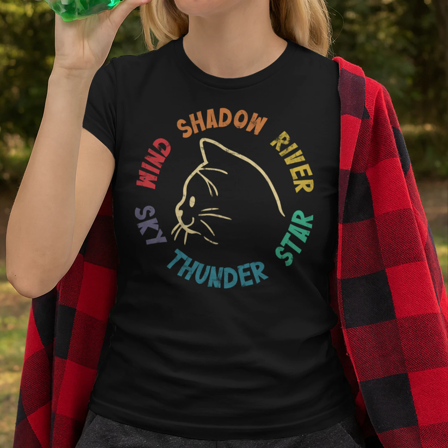 Wind Shadow River Star Thunder Sky Cat Feline Pullover Hoodie Cat T Shirt CLR0691