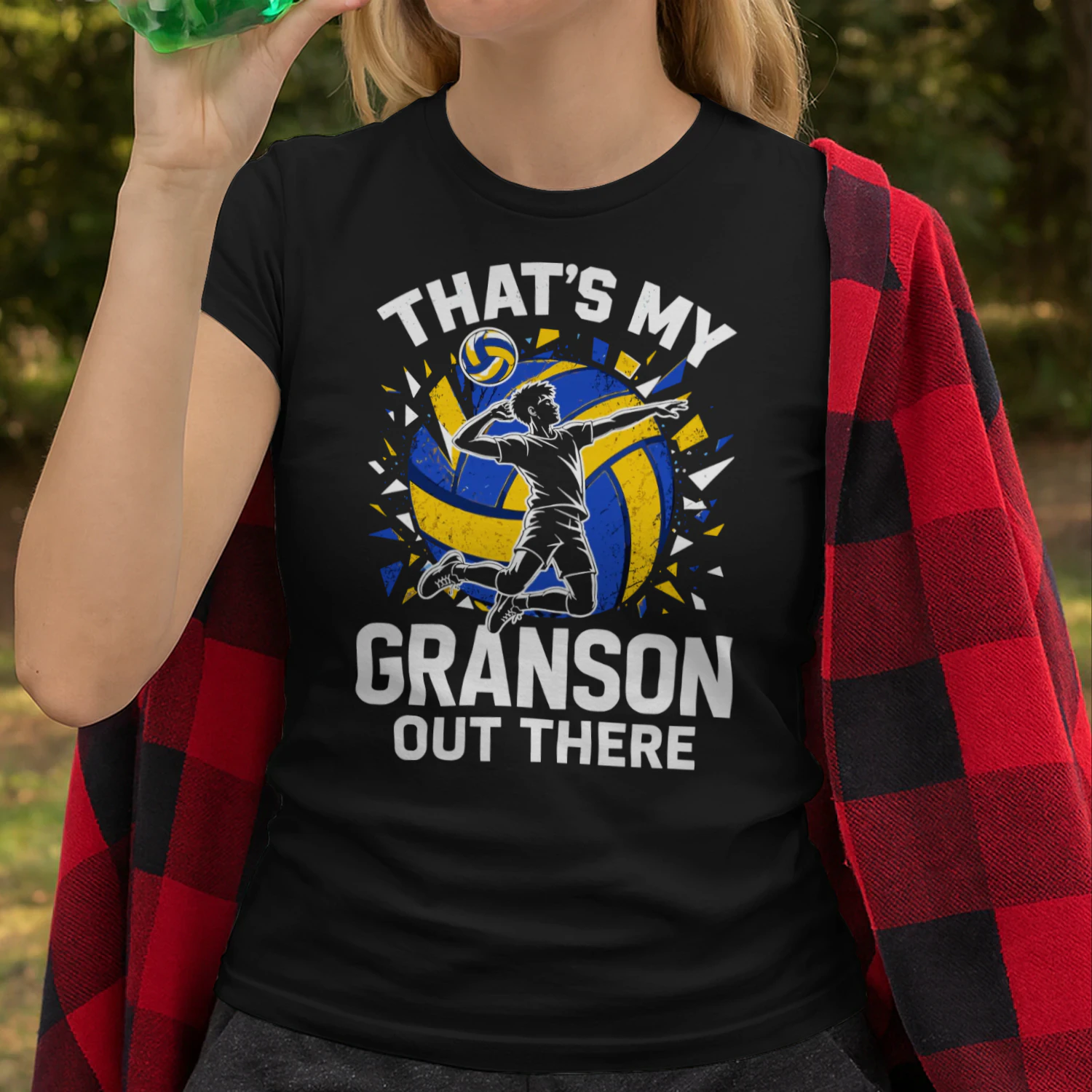 Thats My Grandson Out There Volleyball T Shirt-01 VOL0046