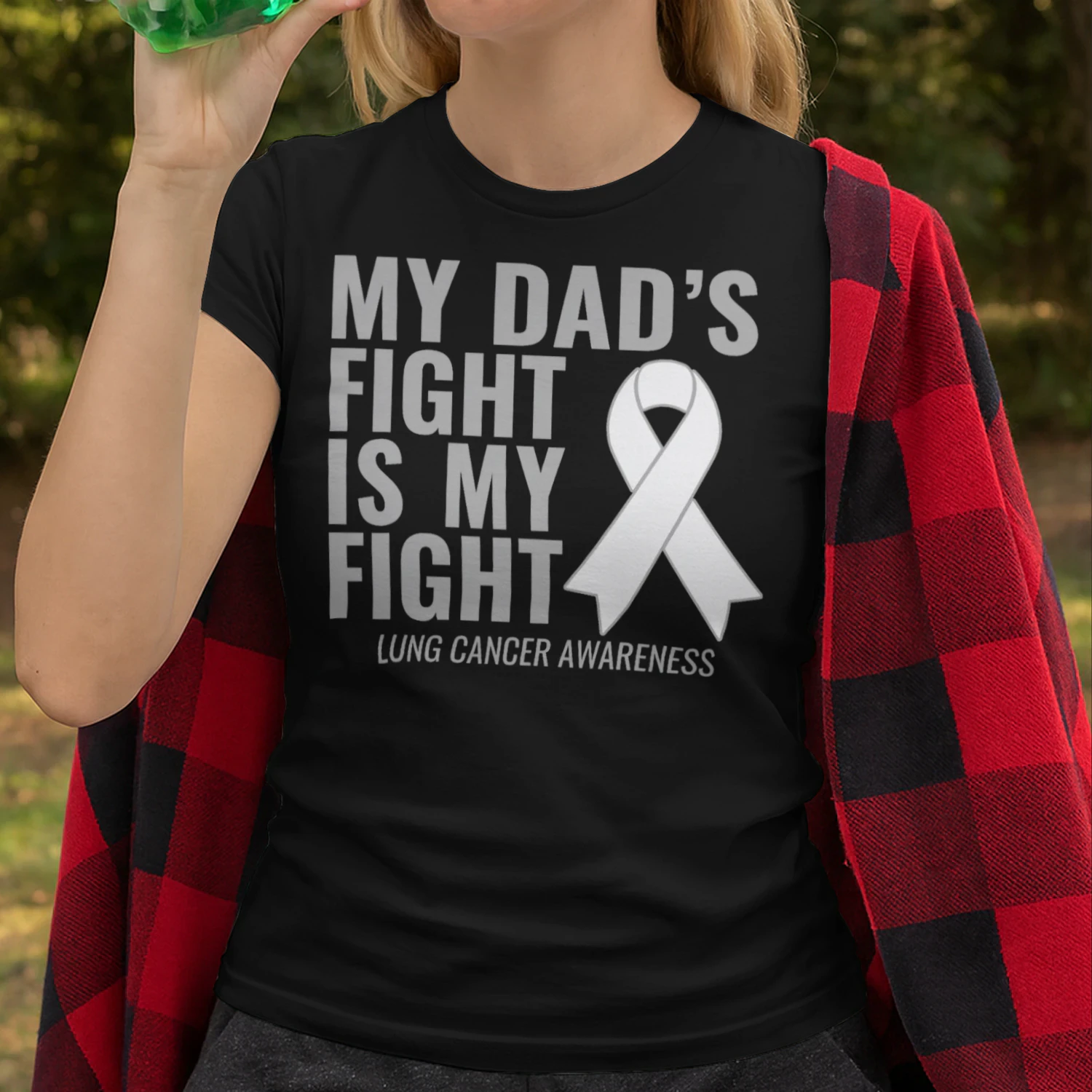 Lung Cancer Shirt My Dads Fight Is My Fight Lung Cancer T Shirt LUC0117