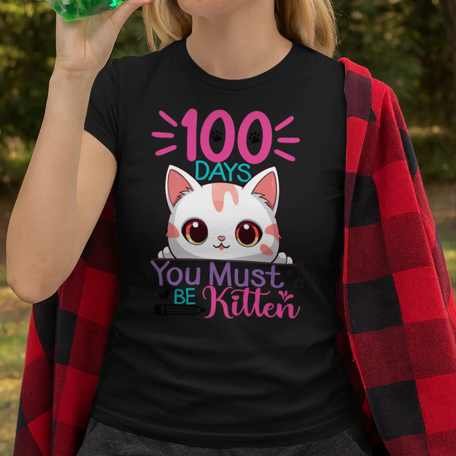 100 Days Of School You Must Be Kitten Cat T Shirt CLR0001