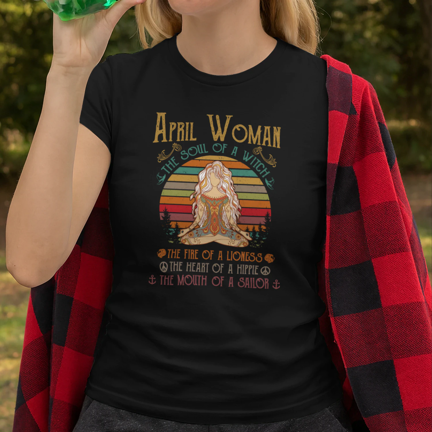 Witch Lioness Hippie Sailor April Woman Girl Witch T Shirt WIT0315