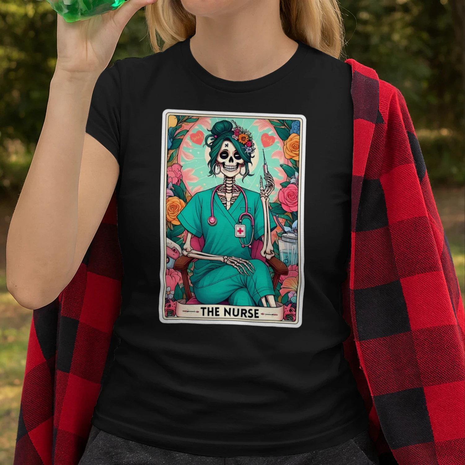 The Nurse Skeleton Tarot Card Funny Nursing Nurse Rn Lpn Np Nursing T Shirt NUR0323