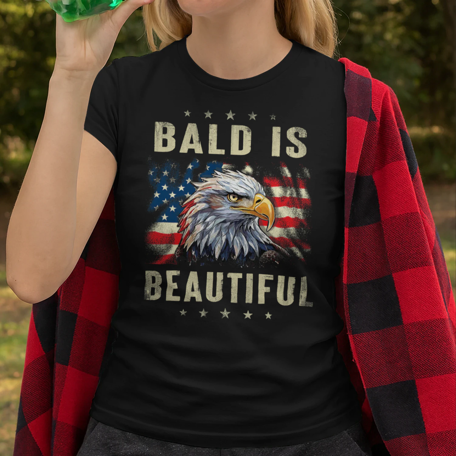 Bald Is Beautiful 4th Of July Independence Day America Eagle Eagle T Shirt EAG0021