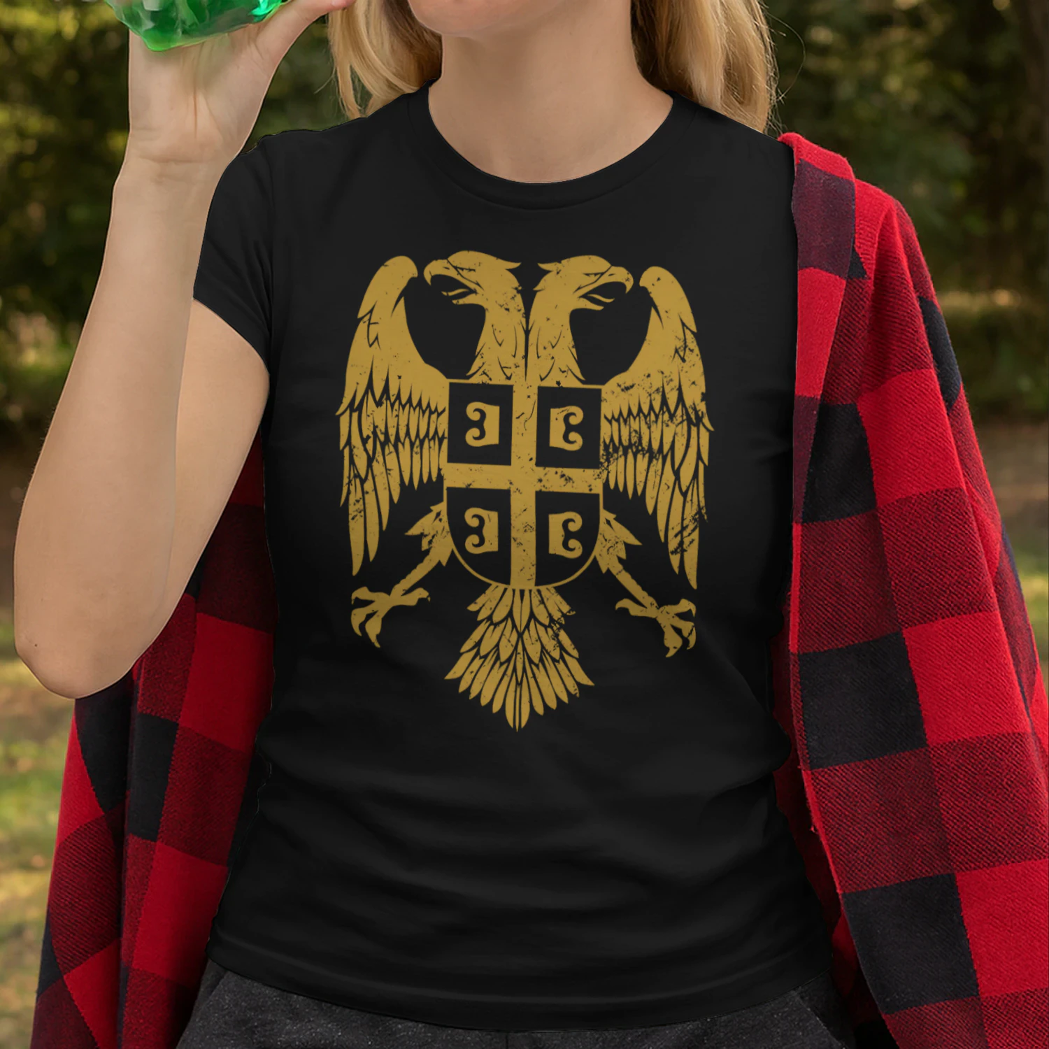 Serbian Double Headed Eagle A Serbia Coat Of Arms Fan Eagle T Shirt EAG0102