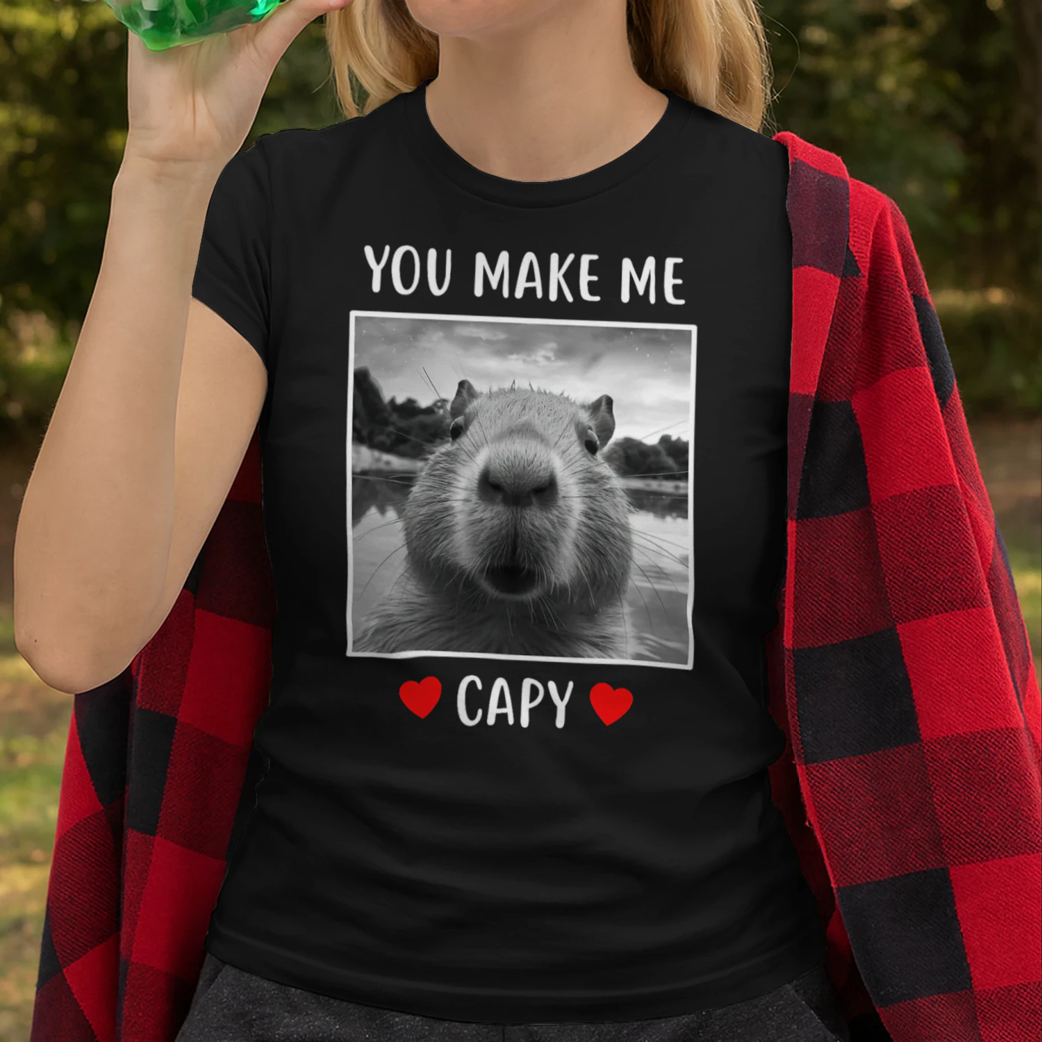 Valentines Day You Make Me Capy Funny Capybara T Shirt CAB0772