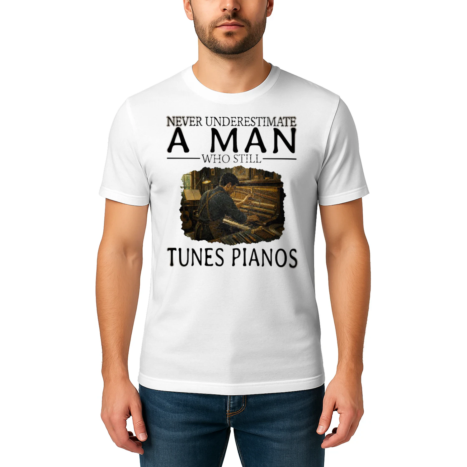 Never Underestimate A Man Who Still Tunes Pianos PIA0003