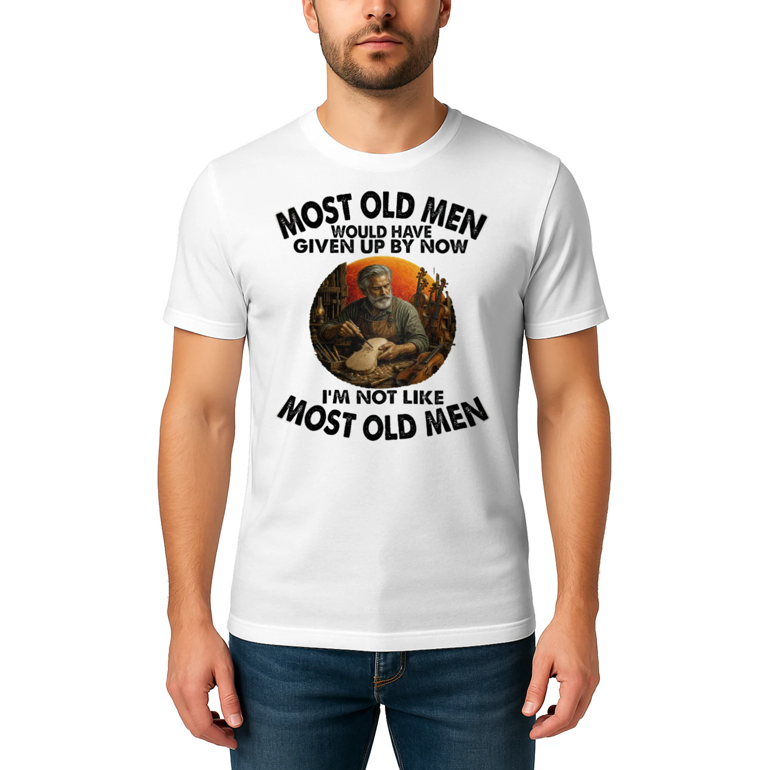 Most Old Men Give Up By Now Violin Maker VIO0001