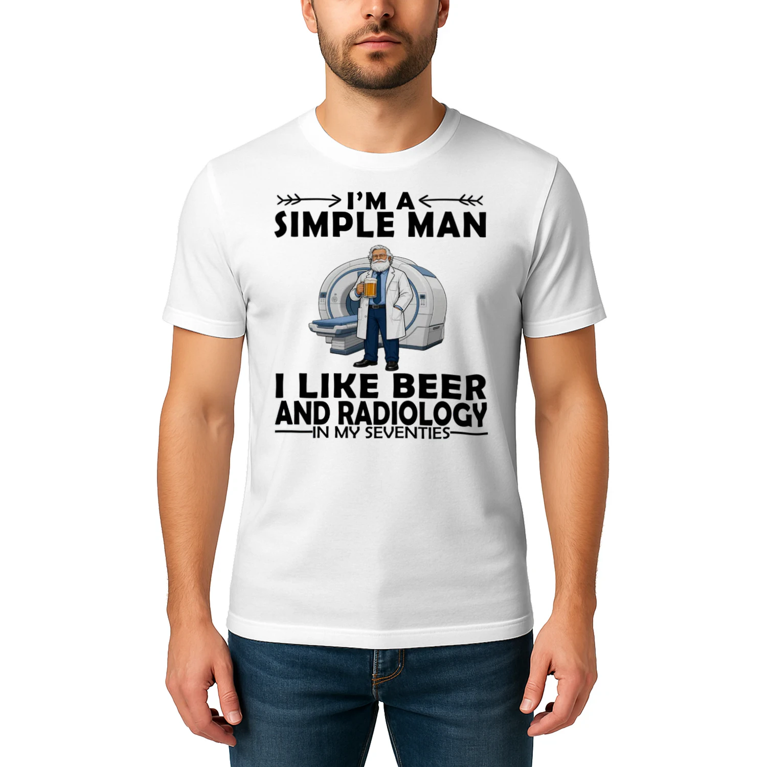 Simple Man I Like Beer And Radiology In My Seventies RAD0008
