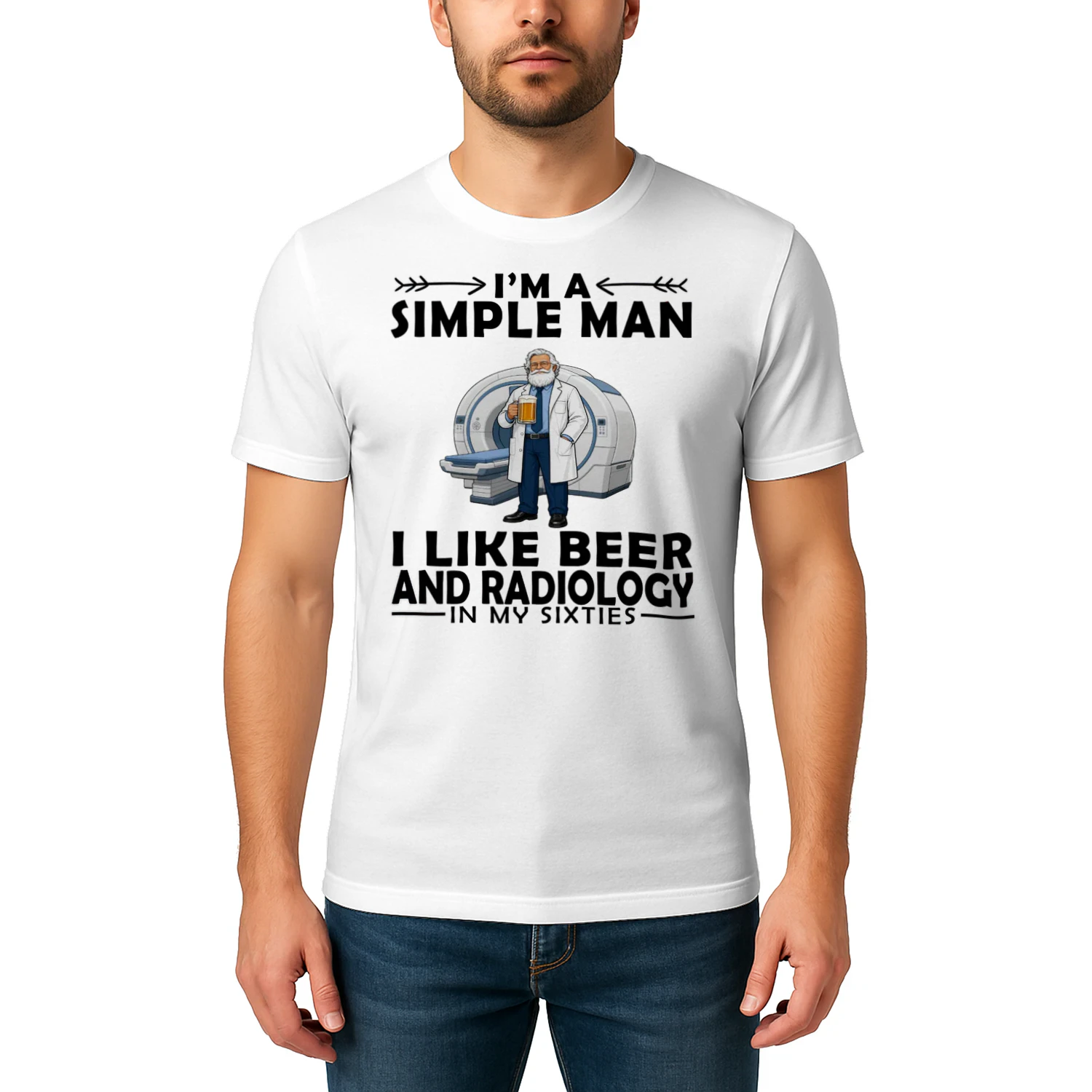 Simple Man I Like Beer And Radiology In My Sixties RAD0009