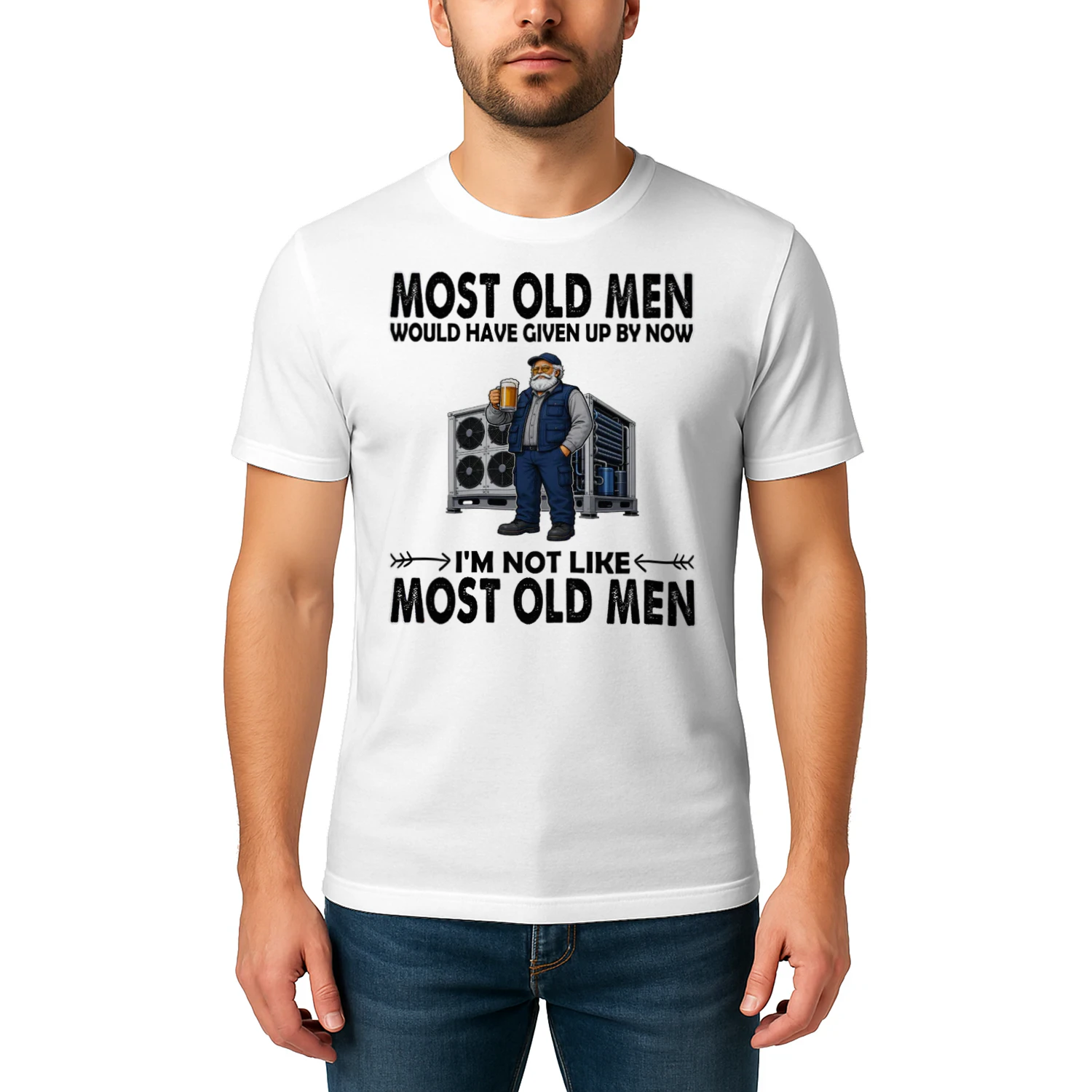 Most Old Men Give Up By Now Refrigeration Tech Beer REW0001