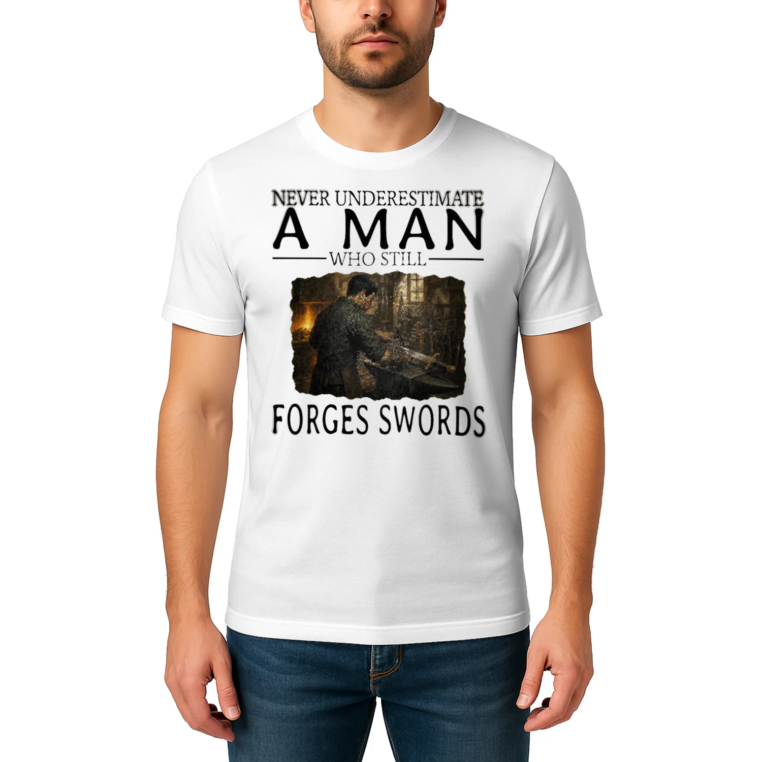 Never Underestimate A Man Who Still Forges Swords SWO0004