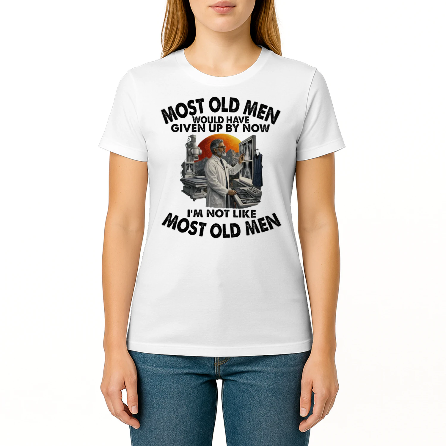 Most Old Men Give Up By Now Radiologist RAD0002