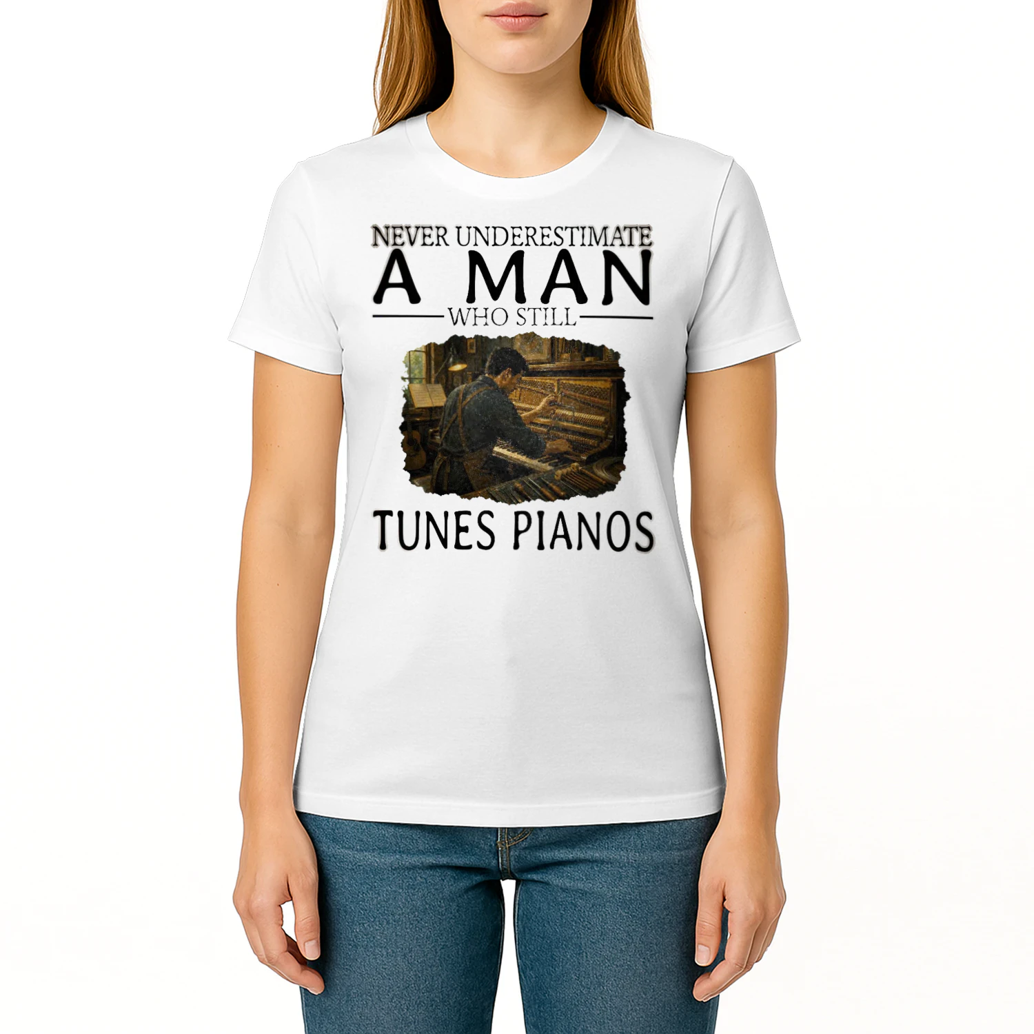 Never Underestimate A Man Who Still Tunes Pianos PIA0003