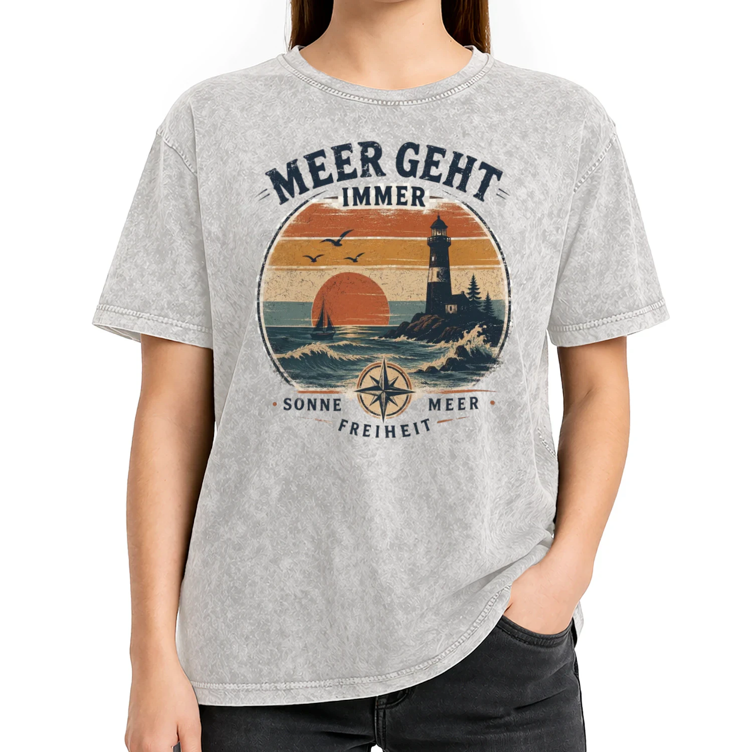 Meer Geht Immer Vintage Leuchtturm Design