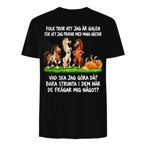 Jag pratar med mina hästar