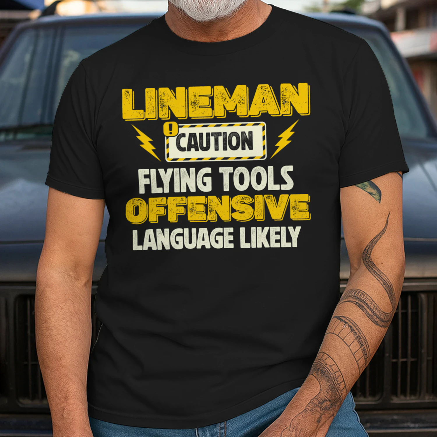 LINEMAN - CAUTION FLYING TOOLS