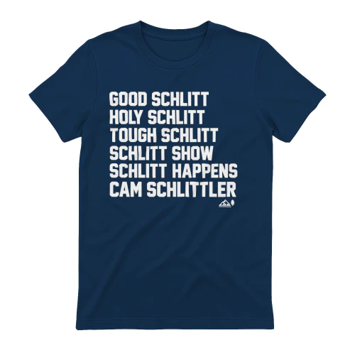Cam Schlittler BreakingT Unisex Schlitt List T-Shirt - Navy